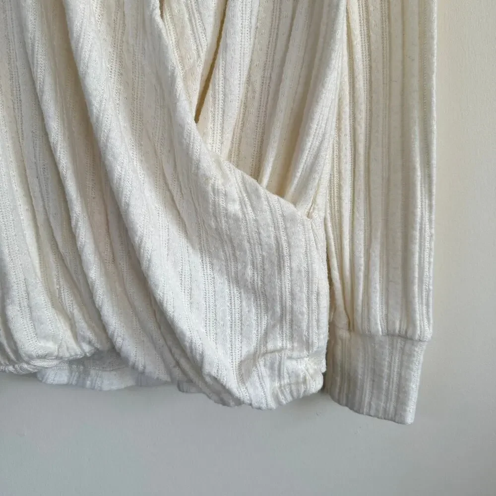 Anthropologie Maeve Rafaela Faux Wrap Deep V-Neck Long Sleeve X-SMALL - Picture 4 of 13